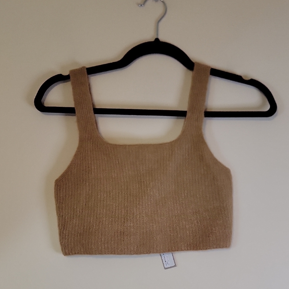 Everlane Camel Knit Top NWT